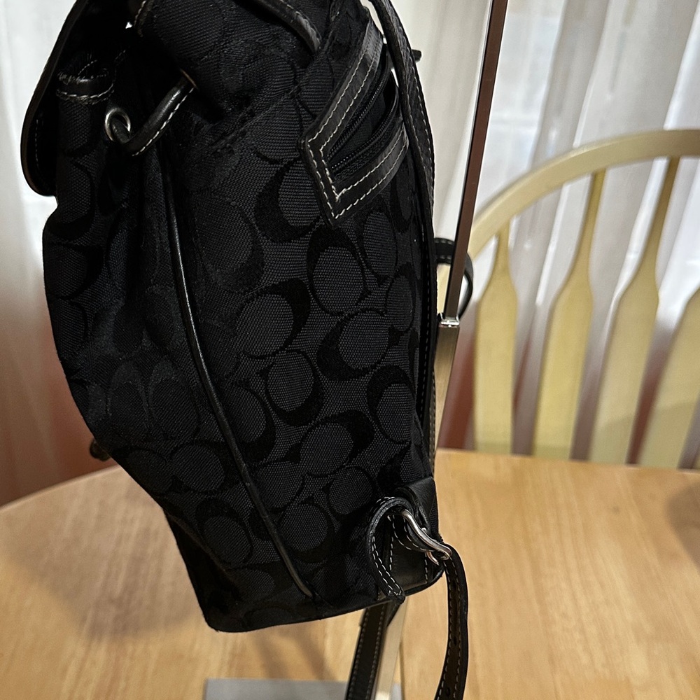 Coach 1992 Signature Black Backpack - Picture 4 of 9